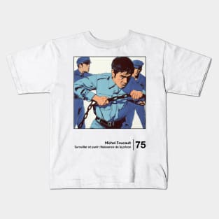 Michel Foucault - Minimal Style Graphic Artwork Kids T-Shirt